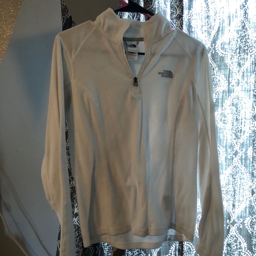 White quarter zip fleece
